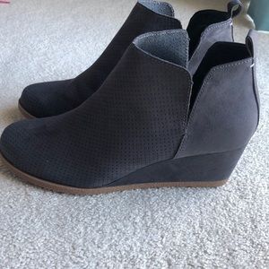 DV8 Breanna Faux Suede Wedge Bootie